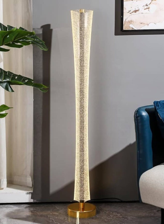 ACCEPT LED Acrylic Floor Lamp with Gold Base Electric Operated with 3 Colors Switch for Lighting White, Yellow and daylight - Image 1